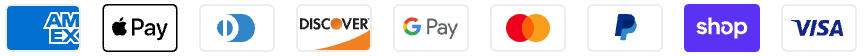 Visa, Mastercard, American Express, PayPal and other accepted payment methods
